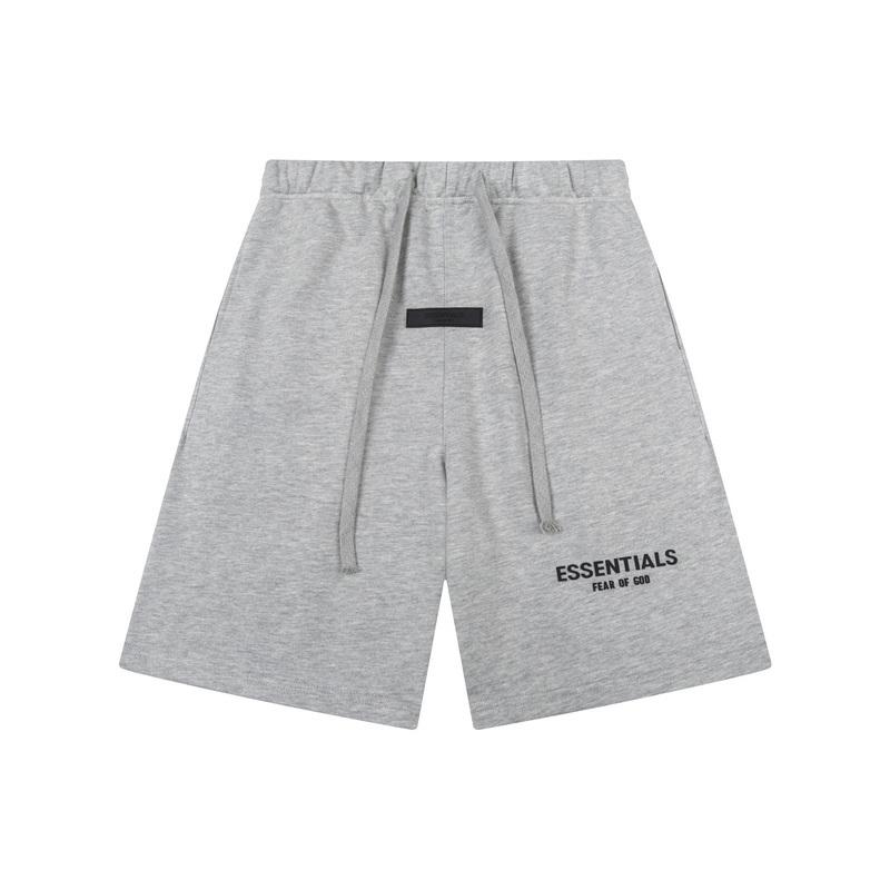 Fear of God Essentials Siliconen Letterprint Sweatshorts Unisex Oversized Katoen Trekkoord Elastische Taille Casual Streetwear Sportshorts L