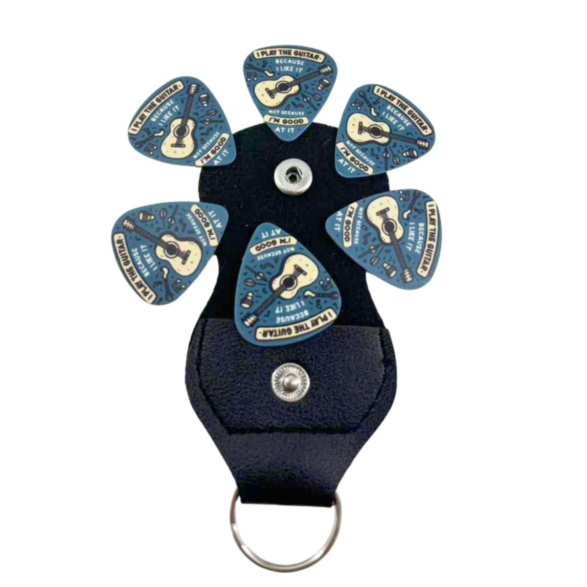 Miwayer 6 шт. 3 Разные Толщины Оригинальный Звук Медиаторы для Гитары / Яркие Цветные Узоры с Чехлом-Брелоком для Любителей Музыки 0.46mm