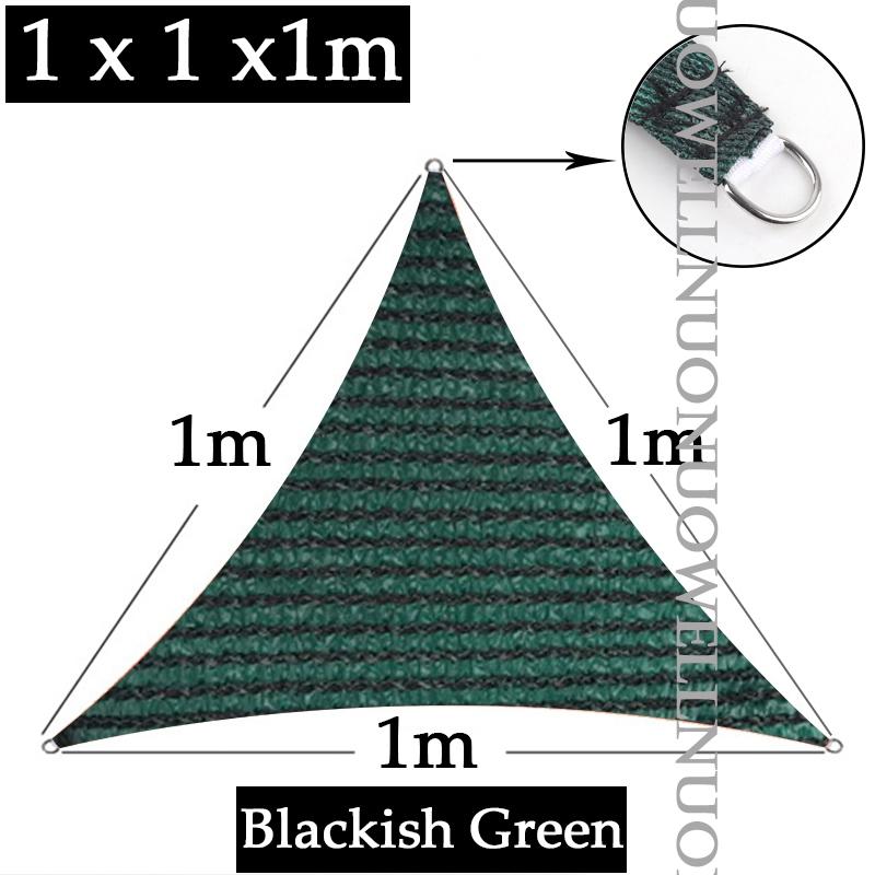 High-Quality Blackish Green Garden Yard Triangular Sun Shelter Patio Canopy Garden Sun Shade Awning Amusement Park Sunshade Sail