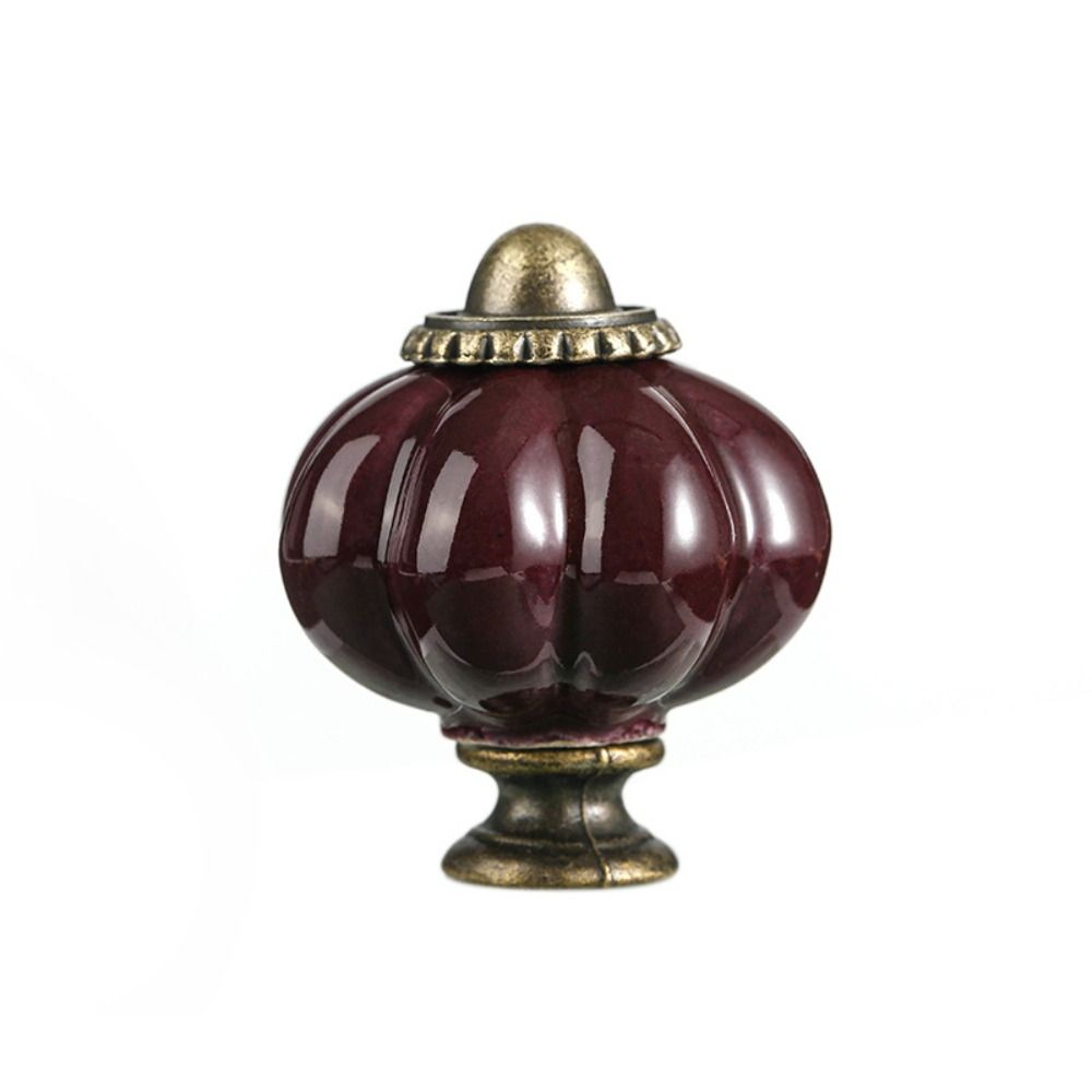 

Round Cabinet Knob European Style Door Pull Handles Simple Ceramic Pumpkin Handle Furniture Style15