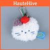 White Rabbit Pink Cat Animal Soft Plush Keyring For Girl Gift And Bag Pendant