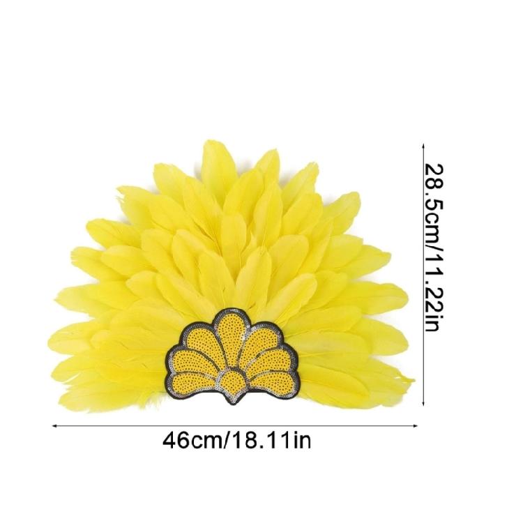 Feather Headbands Sequins Mardi Gras Headwear for Girls Masquerade Accessories