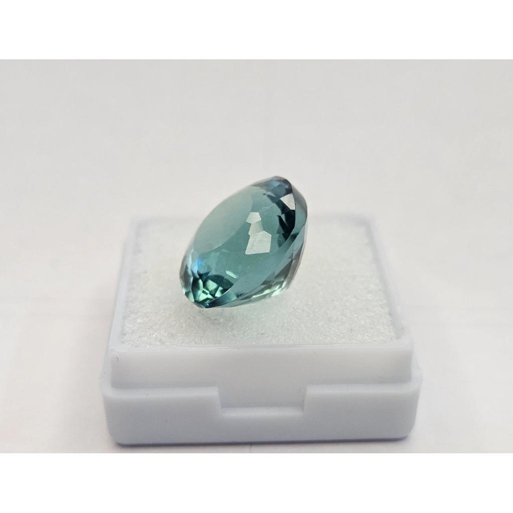 Certified Natural Teal Blue Tourmaline Cushion Cut 12-13 Ct Stunning Gemstone