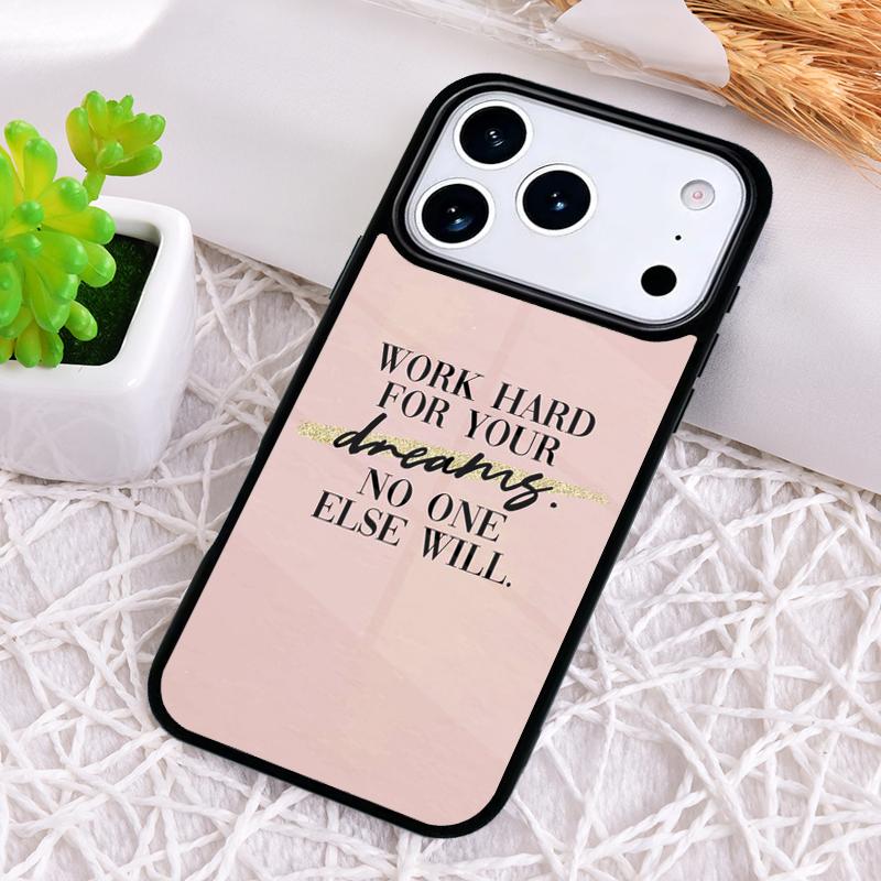 Rosa Workout Motivation Fitness Gym Zitate Stoßfeste Handyhülle für iPhone 17 Air 16e 15 11 12 14 13 Pro Max Hülle Coque
