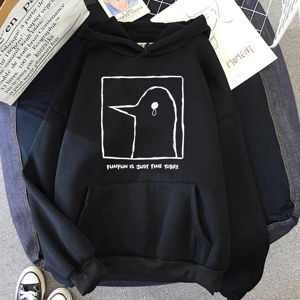 Gute Nacht Punpun Hoodie Damen Harajuku Grafik Kawaii Hoodies Unisex Anime Manga Cartoon Oyasumi Punpun Pullover Sweatshirts