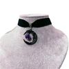 Amethyst Moon Black Necklace - Personalized Friendship Gift