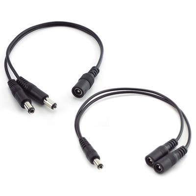 5.5mm 2.1mm Female To Male DC Power Splitter Connector Plug Extension Cable for CCTV LED Strip Light Supply Adapter