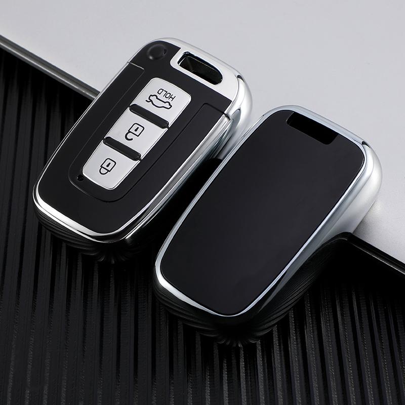 Autosleutel Cover Hoesje voor Hyundai Accent Elantra Solaris HB20 Veloster SR IX35 I30 voor KIA RIO K2 K3 Sportage Tas Houder Shell