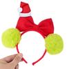 Santa Hats Mouse Ears Christmas Headbands Fuzzy Hairband Adjustable Holiday Party Hair Accessory For Family Costume Fun