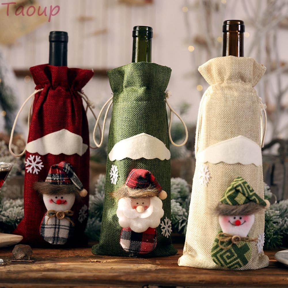 Style Button Coat Style Christmas Decor Christmas Table Ornaments Home Decor Wine Bottle Cover