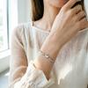 French-style Minimalist Luxury Versatile High-end Shimmering Zircon Copper Chain Link Bracelet Women's Vintage Silver/Gold Gift
