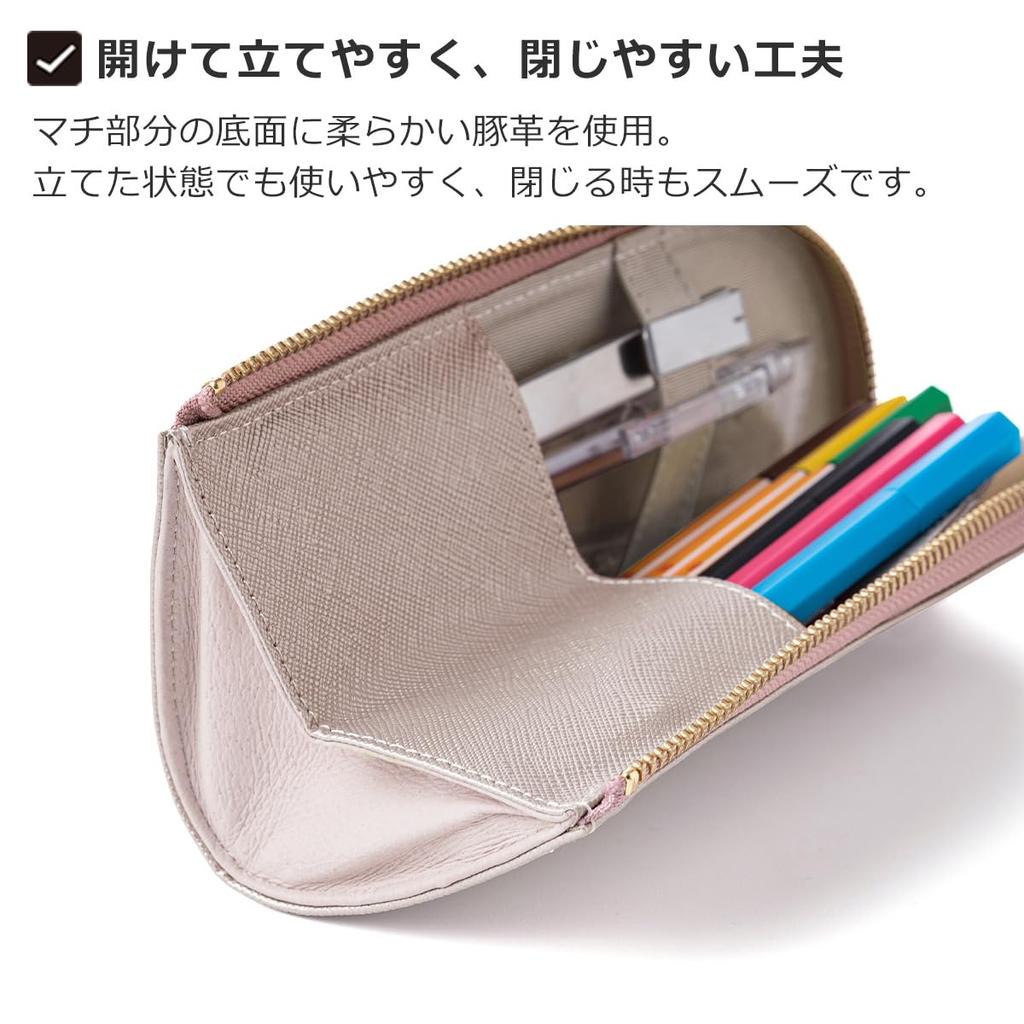 (Chorałowe) Corale Etui na długopisy stojące, Stojące etui na długopisy, Skóra, Damskie etui na ołówki, Stojak na długopisy, Dorośli, Stylowe (Różowa Lawenda)