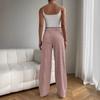 Women's Long Trousers Spring Autumn High-Waisted Wide-Leg Trousers Flowing Versatile Casual Straight-Leg Trousers