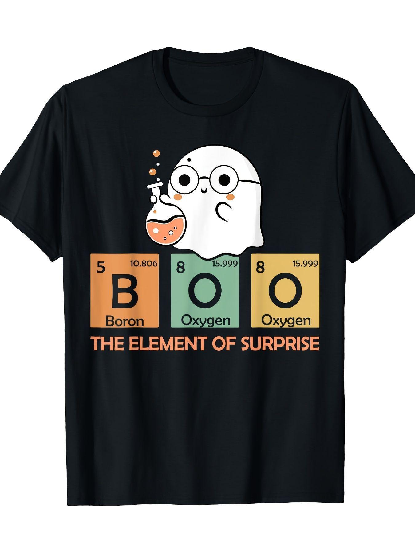 BOO The Element of Surprise Tshirt Mens Tracksuit Cotton Casual Sportswear ONeck Pullover Short Sleeve Tops Summer Streetwear S