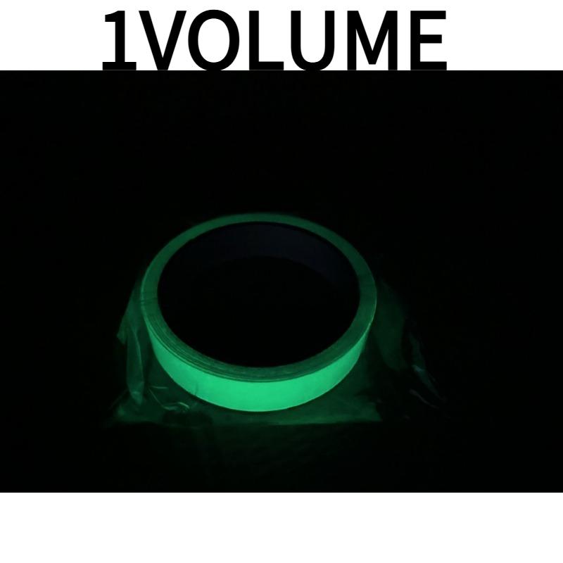 1VOLUME Luminous Tape Fluorescent Tape, Green Warning Ground Light Storage Staircase Anti-skid Sticker Reflective Luminous Tape
