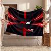 F1 Flannel Blanket, Custom Name Text Personalized Soft Throw Blanket Home Decor Gift