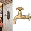 Wall Mounted Water Tap Crane Antique Brass Faucet Tap Single Handle Faucet  For Washing Machine