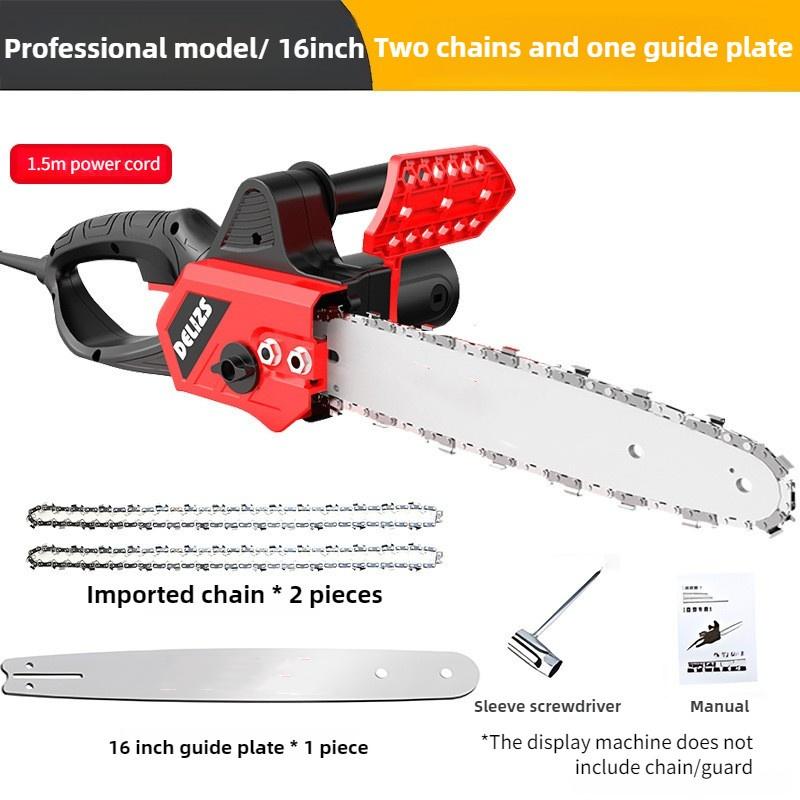 12 Inch/16 Inch High Power Electric Saw Household Multifunctional Electric Chain Saw Cutting and Logging Power Tool