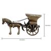 Brass Horse Cart Tanga Showpiece for Office, Home, Horse Carriage (Ghoda Gadi) for Good Luck Home Decor