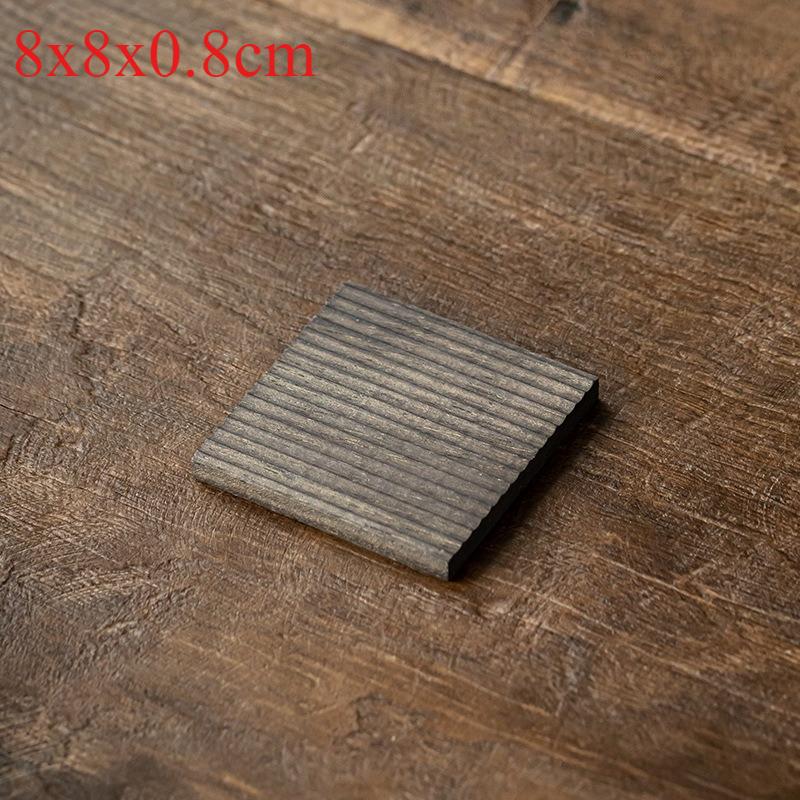 

Japanese Retro Coaster Wooden Heat Insulation Mat Solid Wood Square Kung Fu Teapot Mat Tray Whole Wood Tea Tray