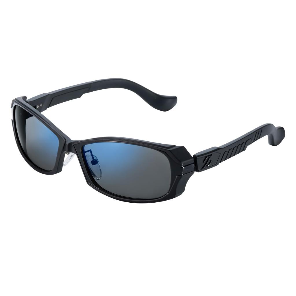 Zeque Polarized Sunglasses DD Matte Black with TRUEVIEW FOCUS and BLUE MIRROR F-2162