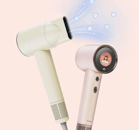 Mooas Super Plasma BLDC Hair Dryer Pro Low-Noise Dryer (Light Beige/Soft Pink)
