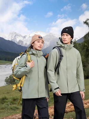 Unisex Teen Three-in-One Waterproof Mountaineering Jacket with Detachable Down Liner