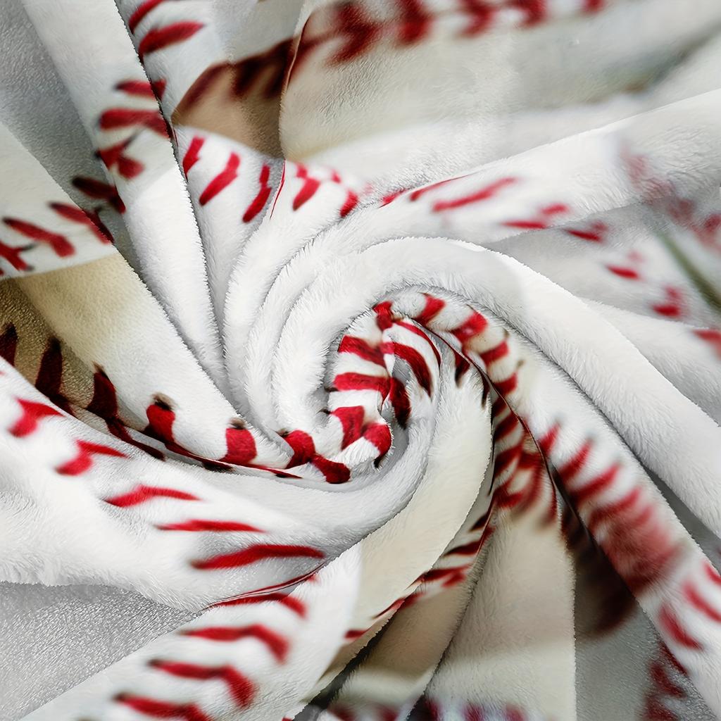 1pc Baseball Throw Blanket, Bed Blanket, Warm Cozy Soft Blanket For Couch Bed Sofa Office Camping