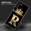 Diamond Crown First Initials Letter N Clear Samsung S24 Ultra Case For Galaxy S21 S20 FE S22 Ultra S23 S24 Plus Cases Soft Cover