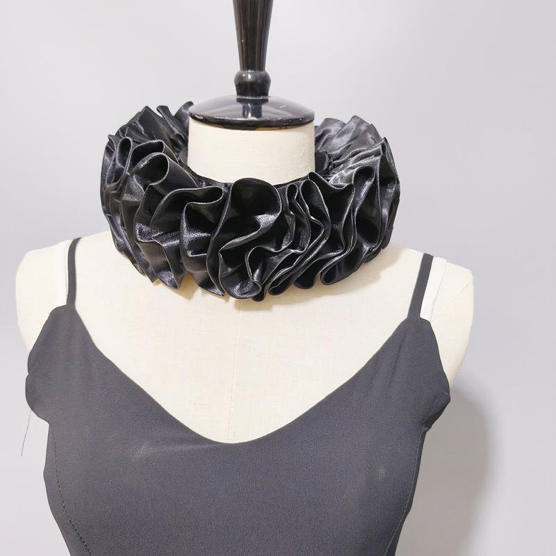 Neck Ruffle Fake Collar Stage Performance Cosplay Costume Clown Decorative Collar Ruff Detachable Neckwear Pography Props