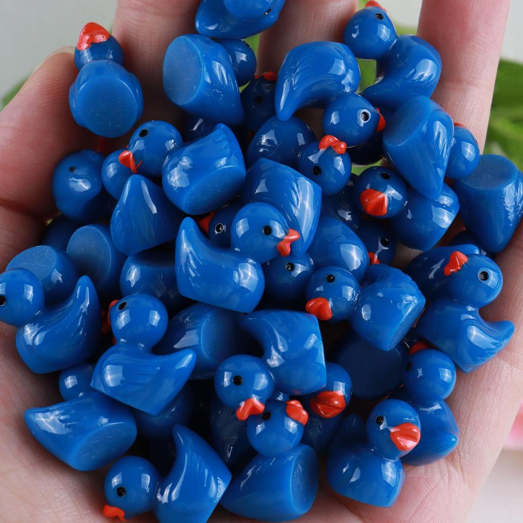 Colorful Duck Macaron DIY Resin Miniatures for Moss Landscaping