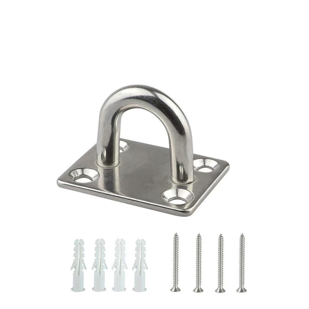 36pcs Punch Bag Hook Wall Mount Hooks Steel Material Marine Hardware Hooks Pad Eye Plates For Yoga