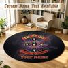 Round Rug Custom NameGuns N’ Roses Pattern Non Slip Carpet Home Floor Decor