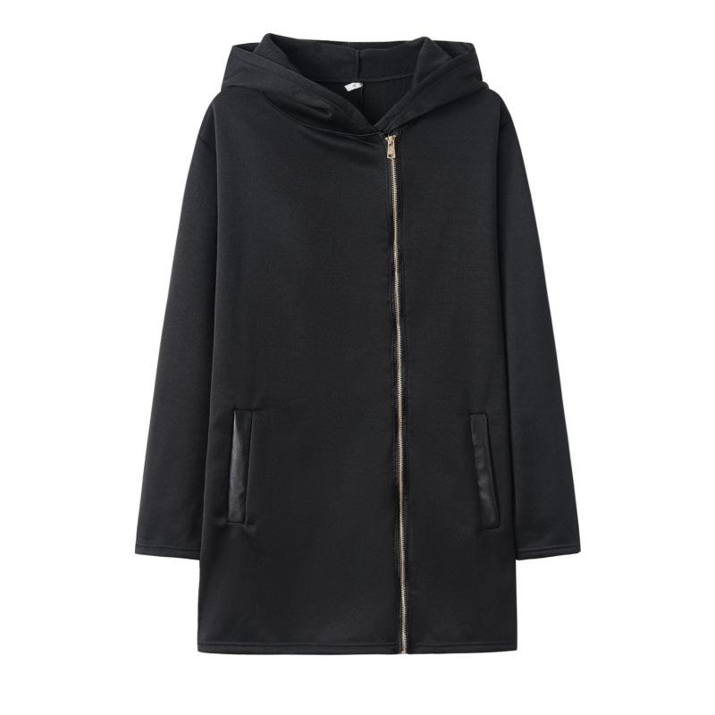 Women's 2024 Fashion Fleece-Lined Hooded Jacket with Side Zipper