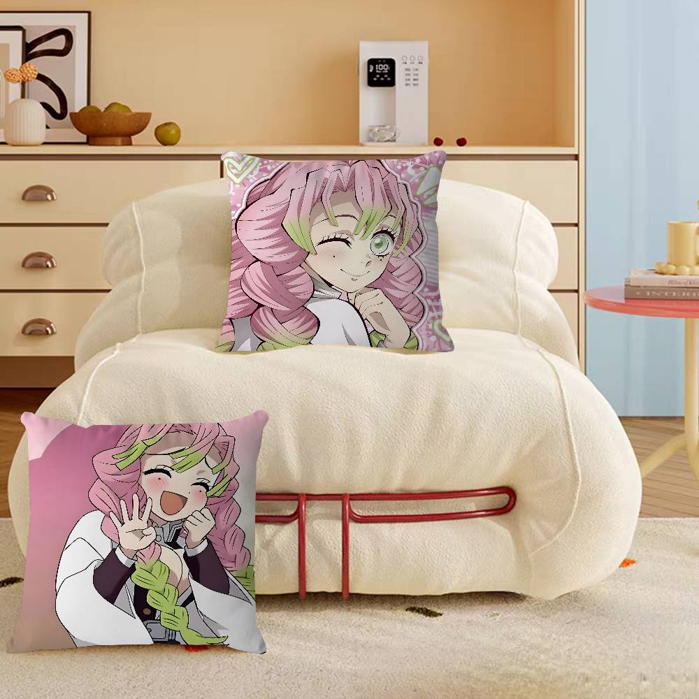 DemonSlayer KanrojiS Mitsuri Poszewka na poduszkę Calowe Wystrój Rustykalny Domowe Poszewki na poduszki Dekoracje Kanapy