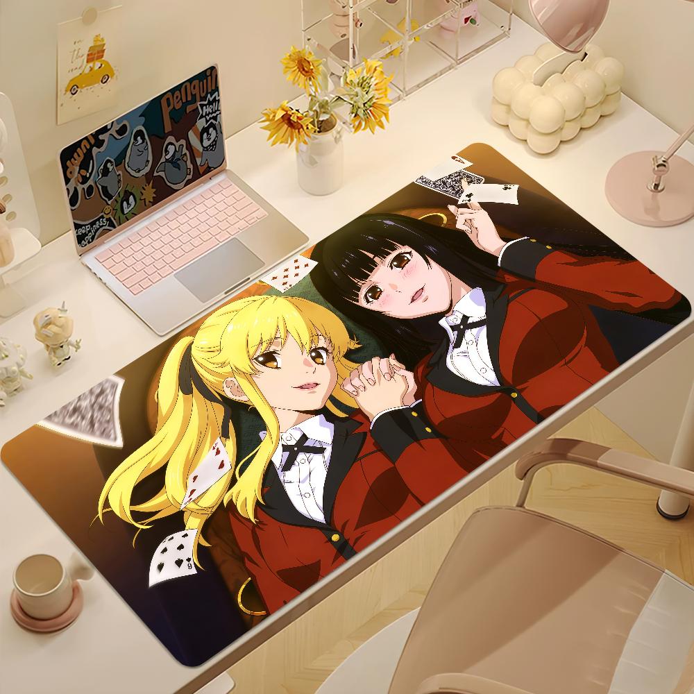 Game KKakegurui Saotome Meari Mouse Pad Large Desk Mat Keyboard Ergonomic Office Rubber Game PC Nonslip Antifray Home Custom