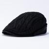 Big Size Autumn Winter Warm Plush Knitted Berets Big Head Retro Versatile Newsboy Caps Women Men Ear Protection Visor Flat Cap
