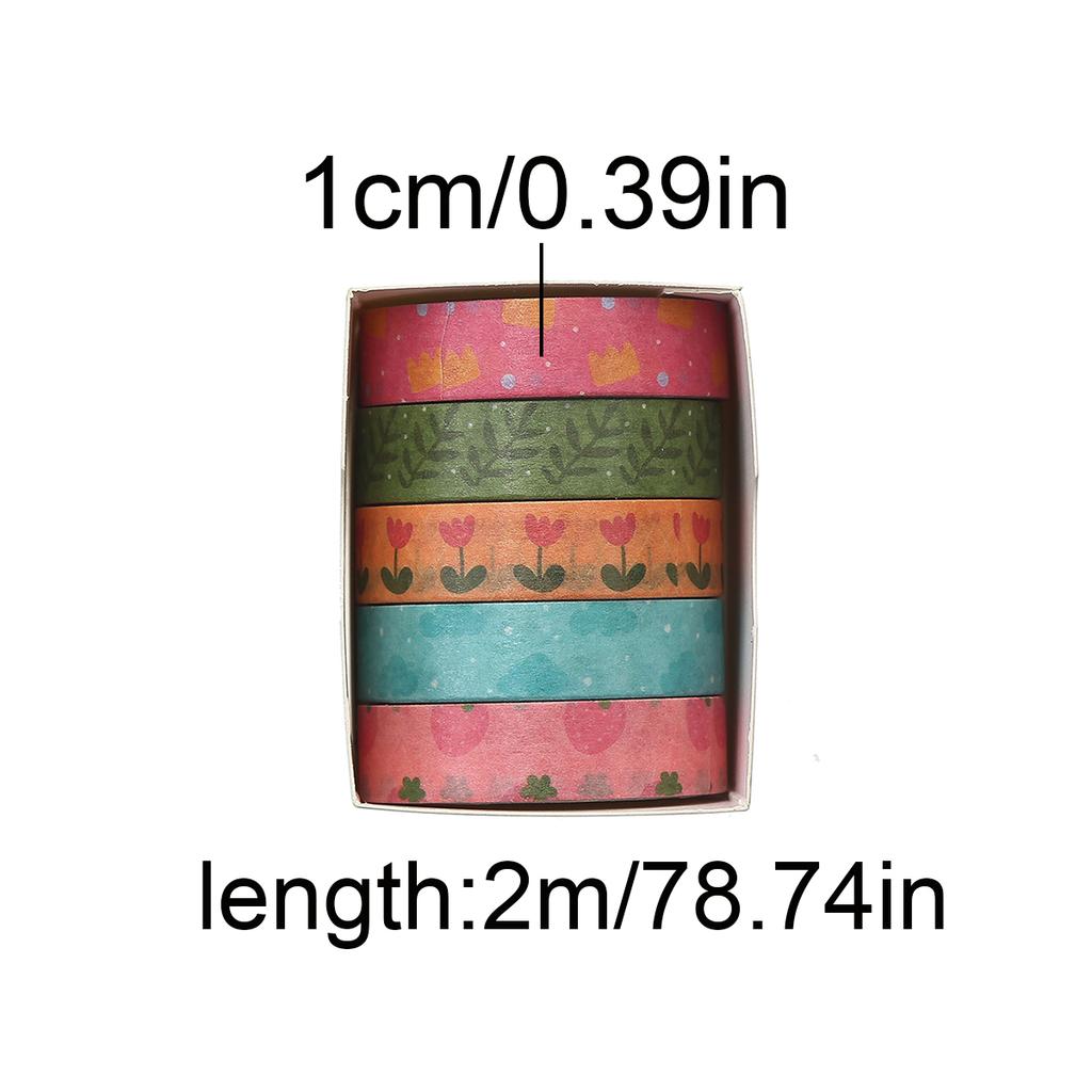 Retro Flower vintage Washi tape set, suitable for DIY photo frames, diaries, gift box packaging, exquisite decorative items