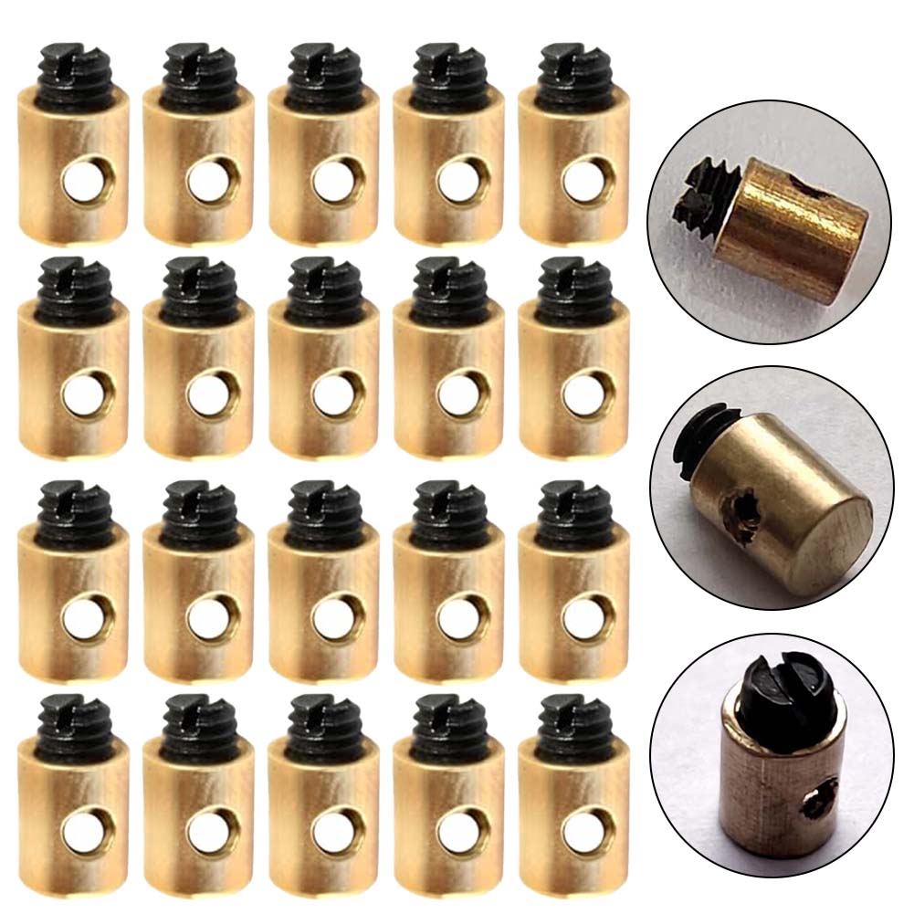 20Pcs Brake Cable Nipple Screws Replacement Motorcycle Solderless Throttle Cable Solderless Throttle Cable Fittings