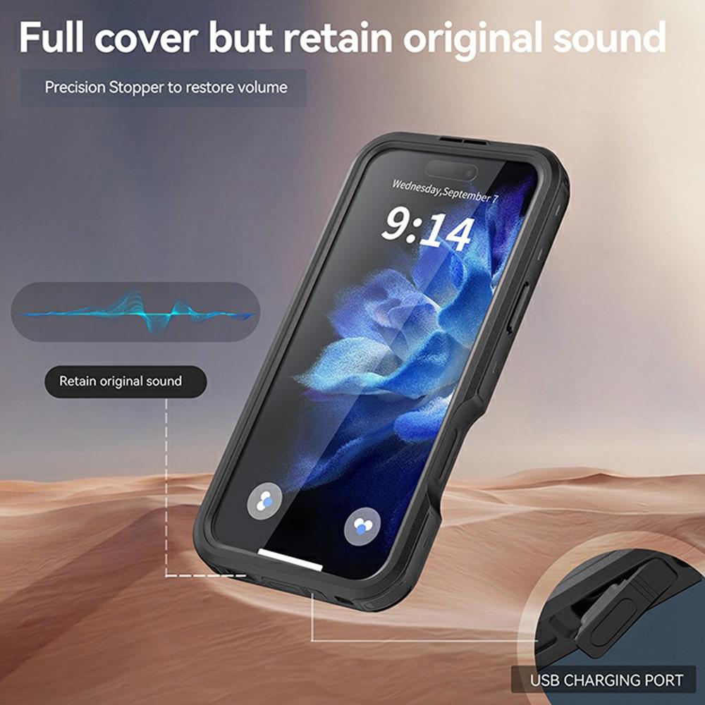 REDPEPPER D-UP Serie Für iPhone 16 Pro Max Hülle IP68 Wasserdicht Transparente Rückseite Handyhülle Kompatibel mit MagSafe