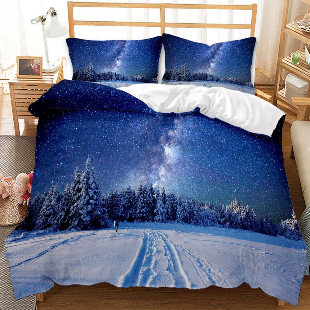 Space Star Quilt Set Three-Piece 3D Digital Printing Kit