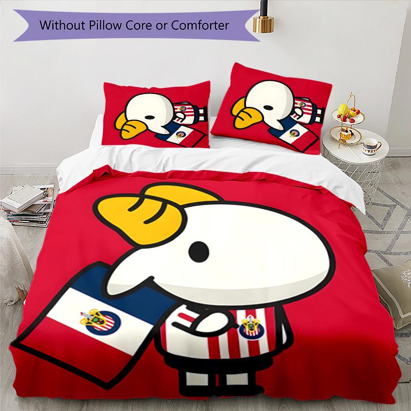USA FC 3pcs Bedding Set Duvet Cover Closure Includes 1 Duvet Cover & 2 Pillowcases for All Seasons Bedroom Home Dorm Decor