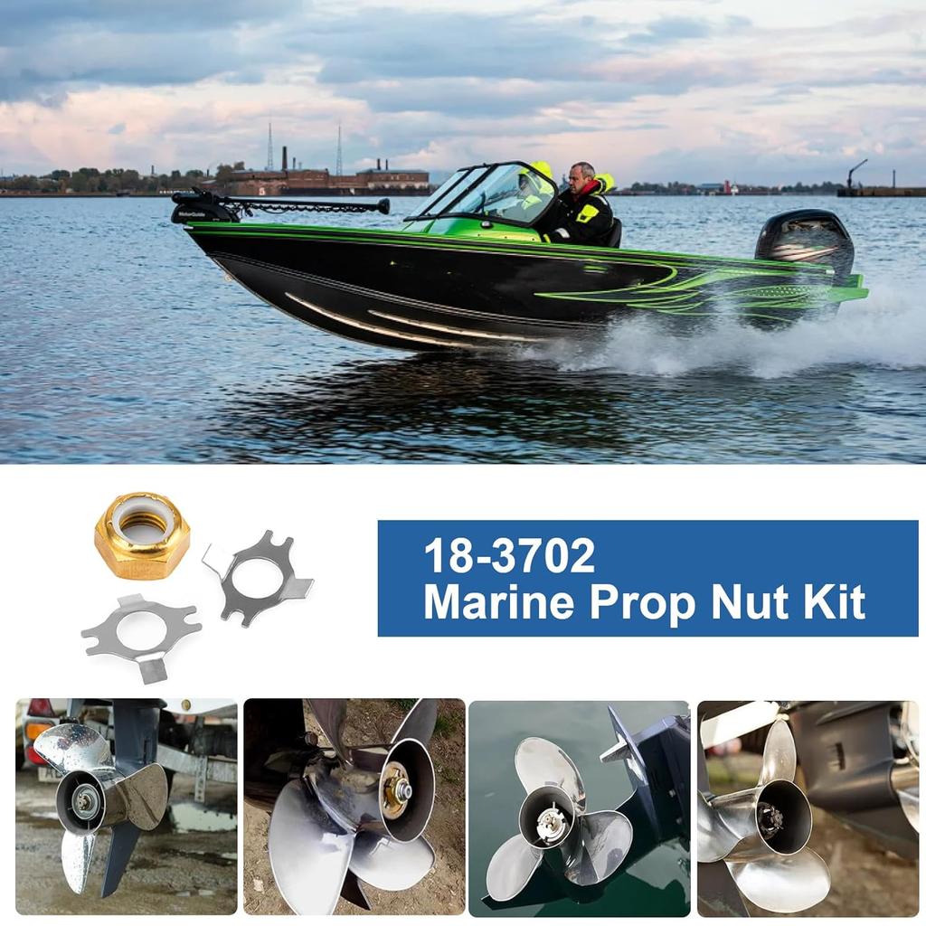 For Sierra18-3702 Marine Prop Nut Kit for Mercury Outboard Parts,Outboard Propeller Nut for Mercury Prop Nut Replace Compatible with Mercury