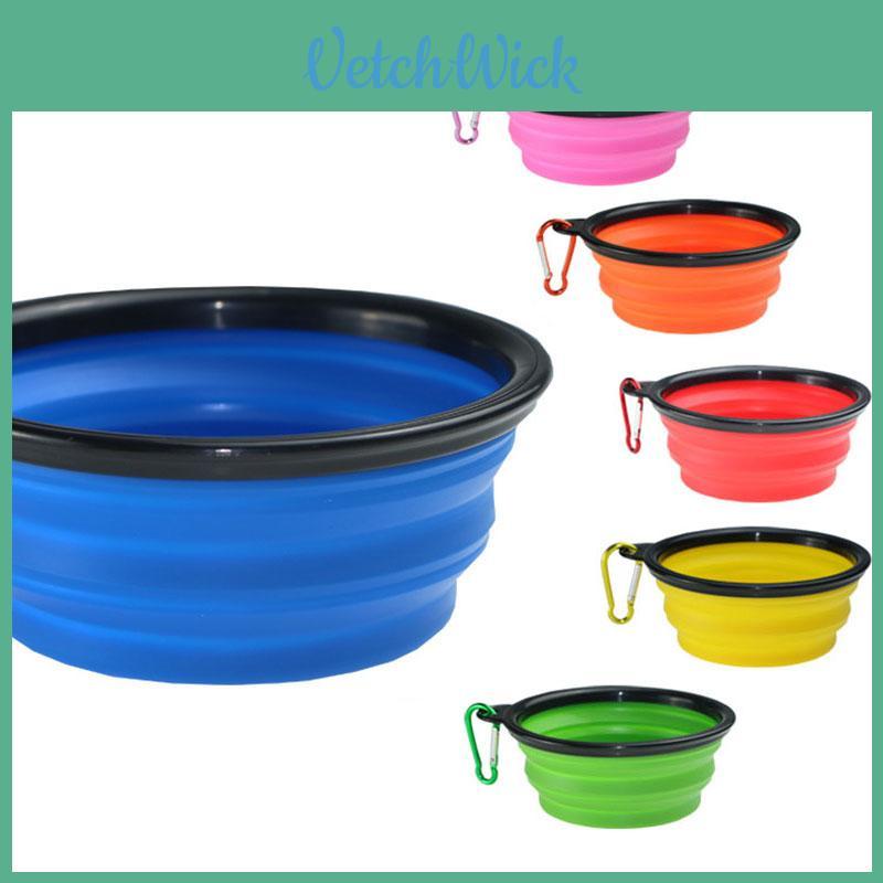 Portable Collapsible Pet Dog Bowl 350ml For Travel In Vibrant Colors For Food And Water