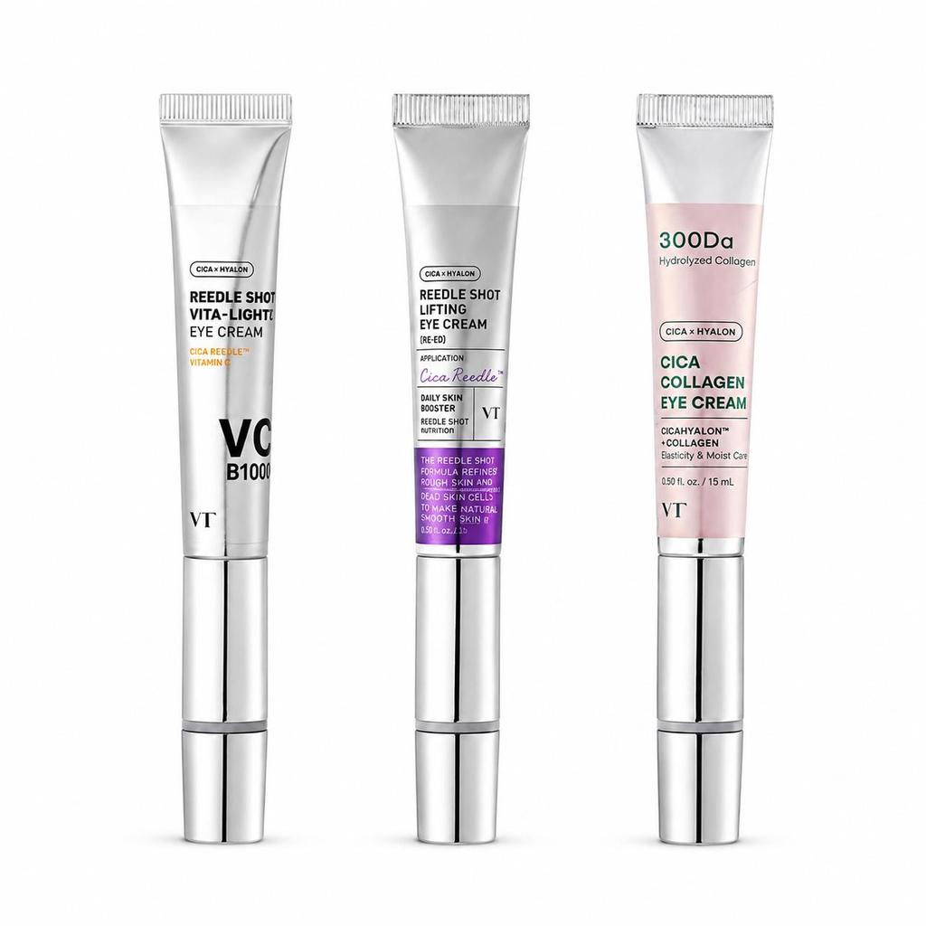 VT Cica Collageen/Reedle Shot Lifting/Riddle shot Vita-Licht Oogcrème 15ml