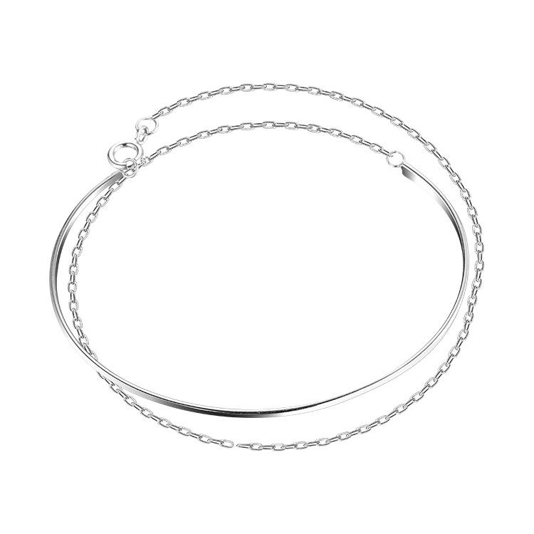 Mode Neue S925 Sterling Silber Gypsophila Doppel Kette Armband für Frauen Edlen Schmuck für Hochzeit Party Geburtstag Geschenk