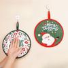 Christmas Hanging Hand Towels Kitchen Hand Towels Holiday Gifts Pendants Accessories Creative Coasters Household Handkerchiefs