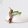 Yousheng Bird Brooch Realistic Flying Bird Colorful Rhinestone Decor Smooth Clothes Decoration Jewelry Anti-rust Colorfast Lady Dress Shirt Collar