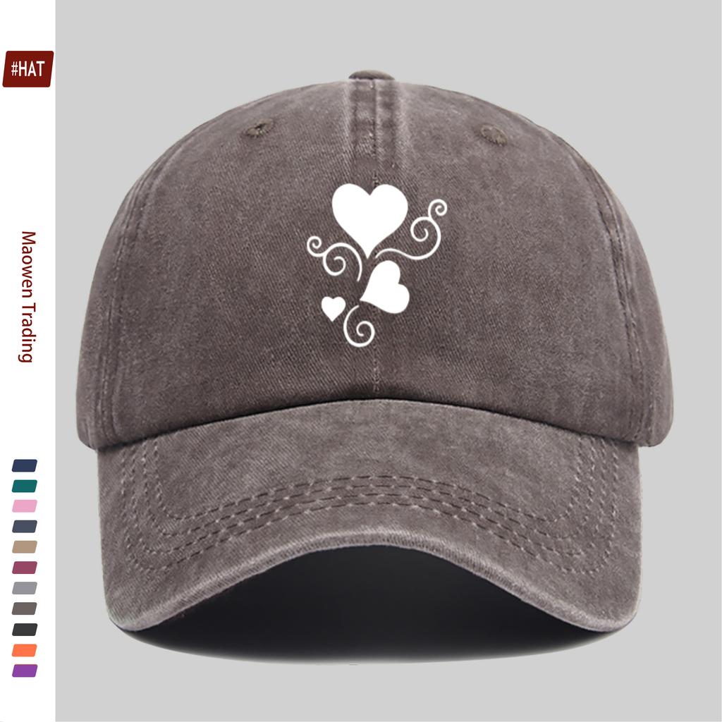 Pc Artistic Heart Pattern Printed Baseball Cap Cute Sexy Design Sun Hat Comfortable Lightweight Trucker Decor Hat Adjustable