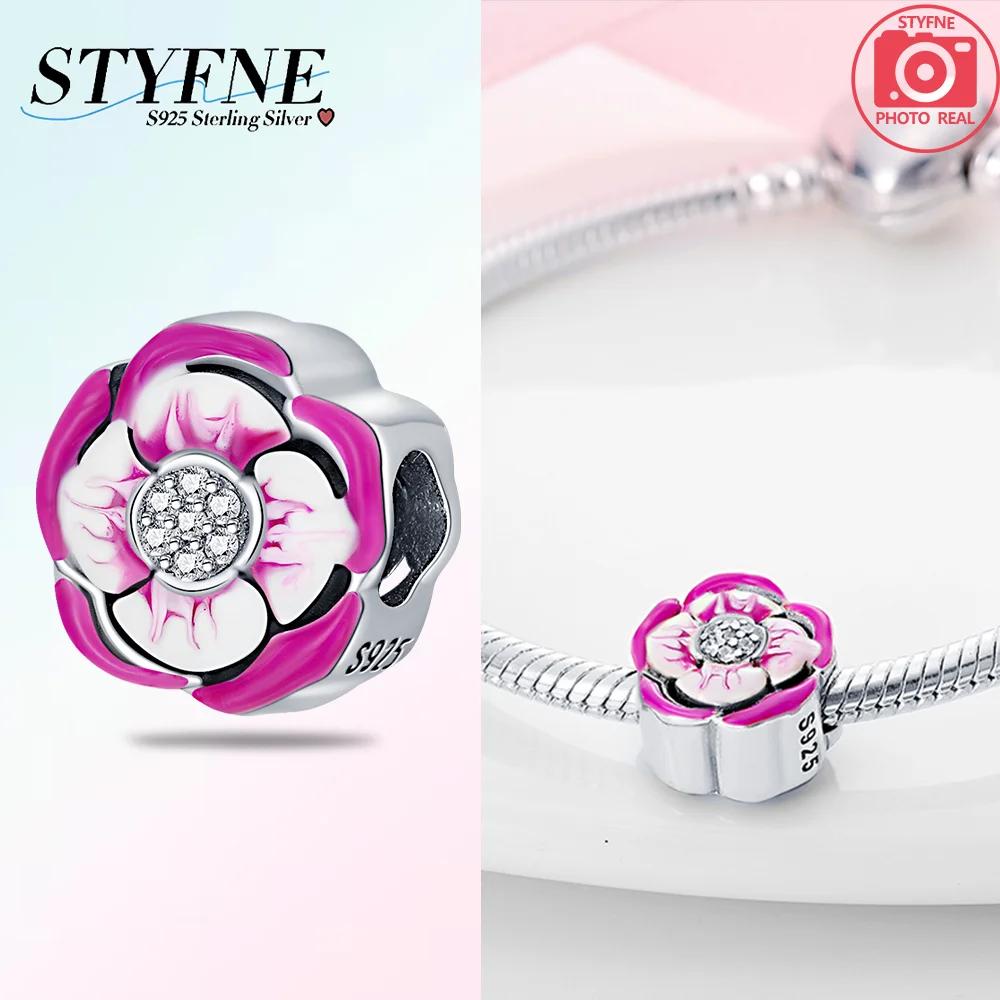 Charms Plataheart Shaped Flowerbeads For Charms Copper Bracelet Beads Jewellery Making Women'S Gift